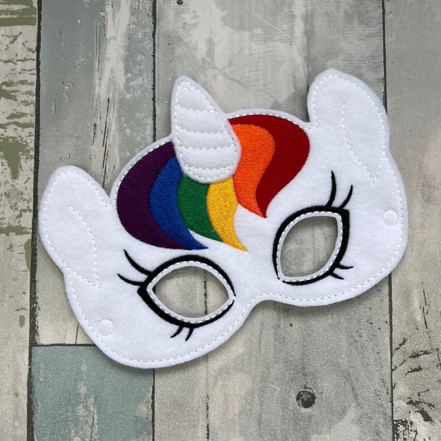 Rainbow Unicorn Felt Play Mask
