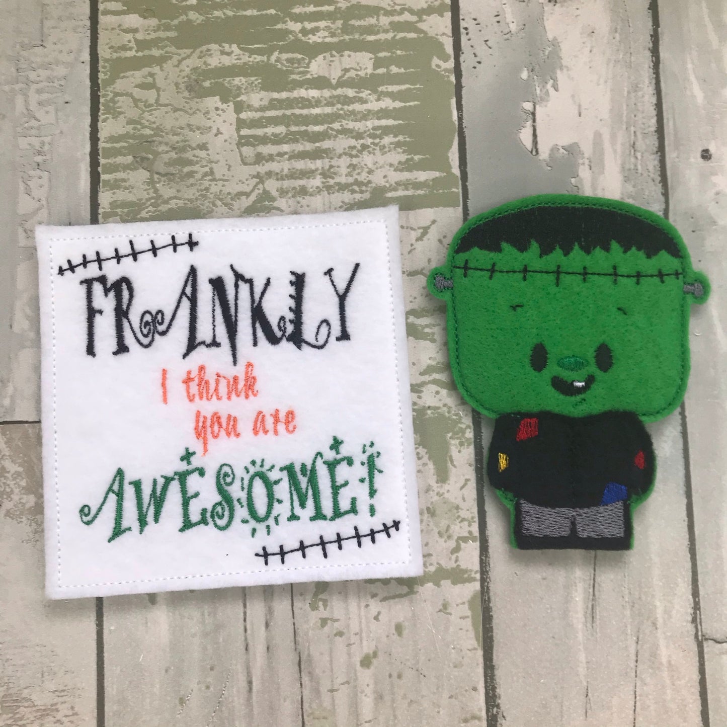 Frank Felt Finger Puppet with Pouch