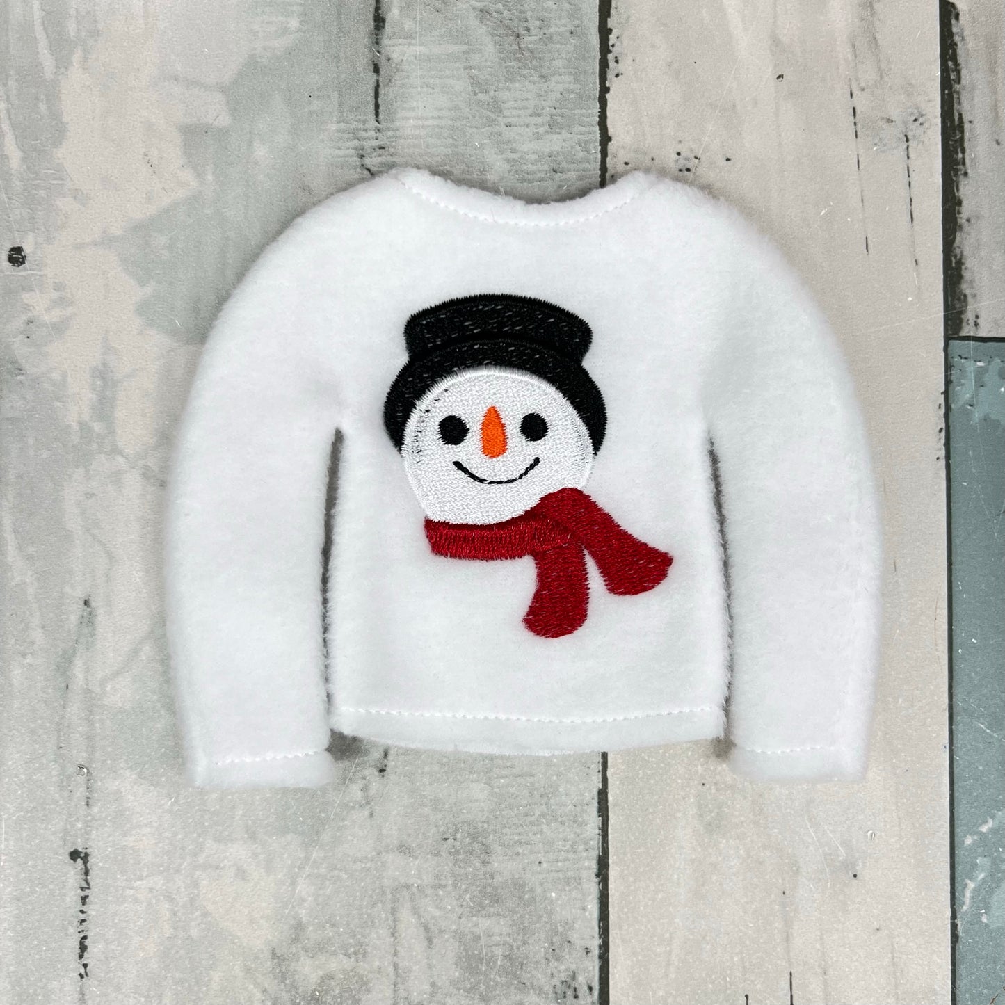 Snowman with Hat and Scarf Elf Sweater