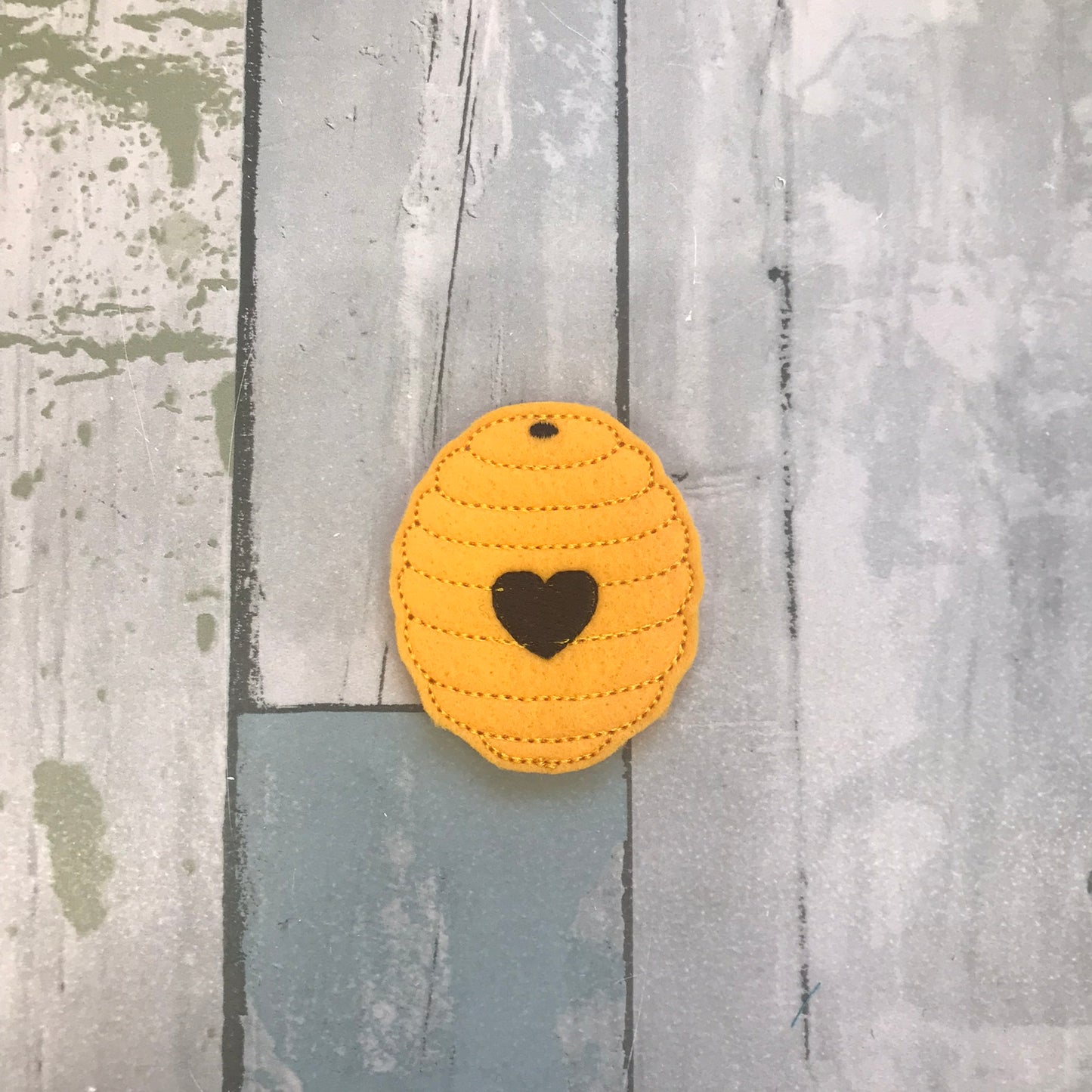 Bee Hive Felt Snap Hair Clip