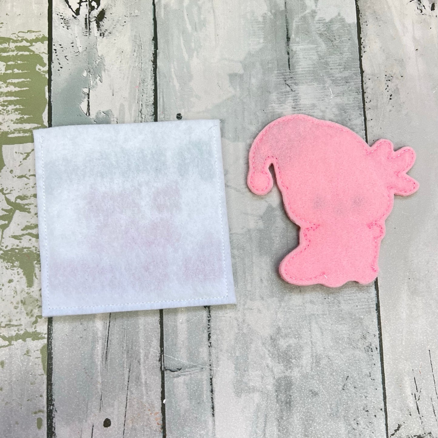 Axolotl Felt Finger Puppet with Pouch