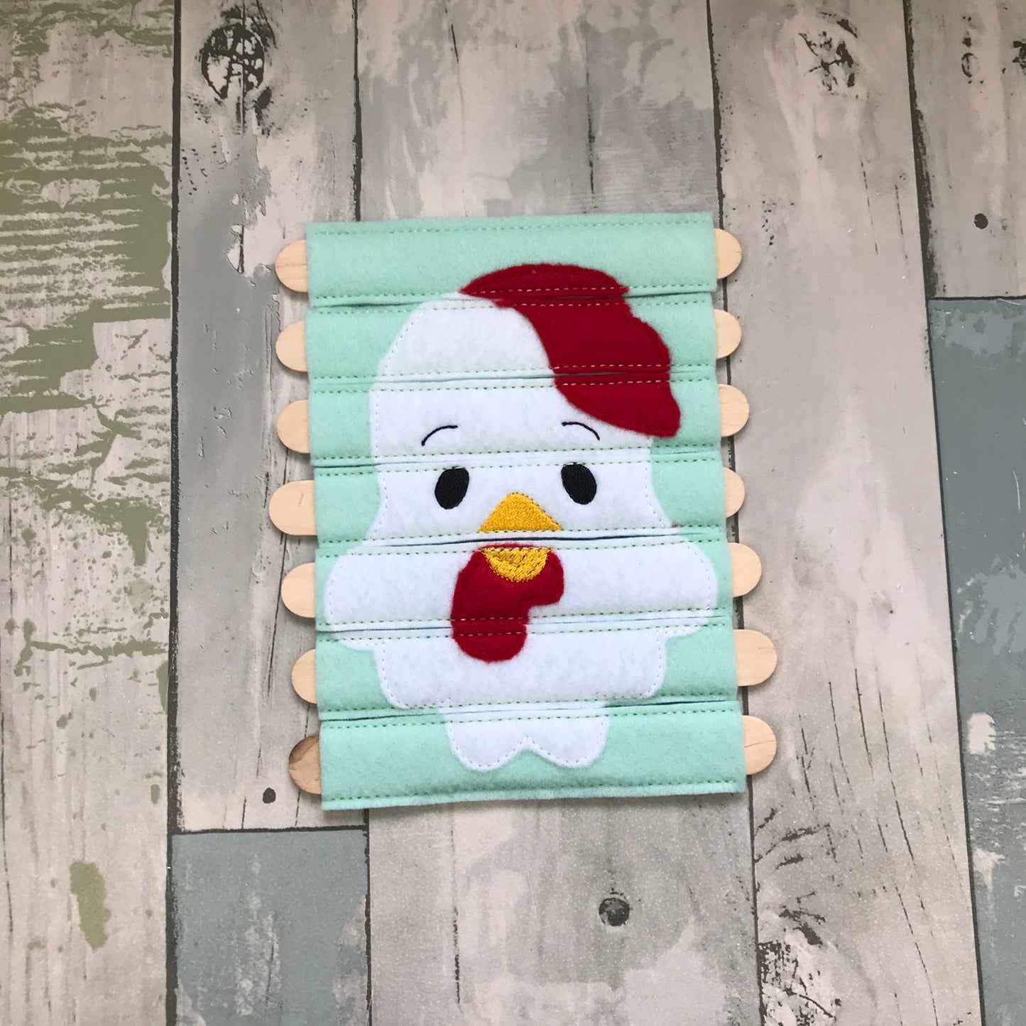 Chicken Stick Felt Puzzle