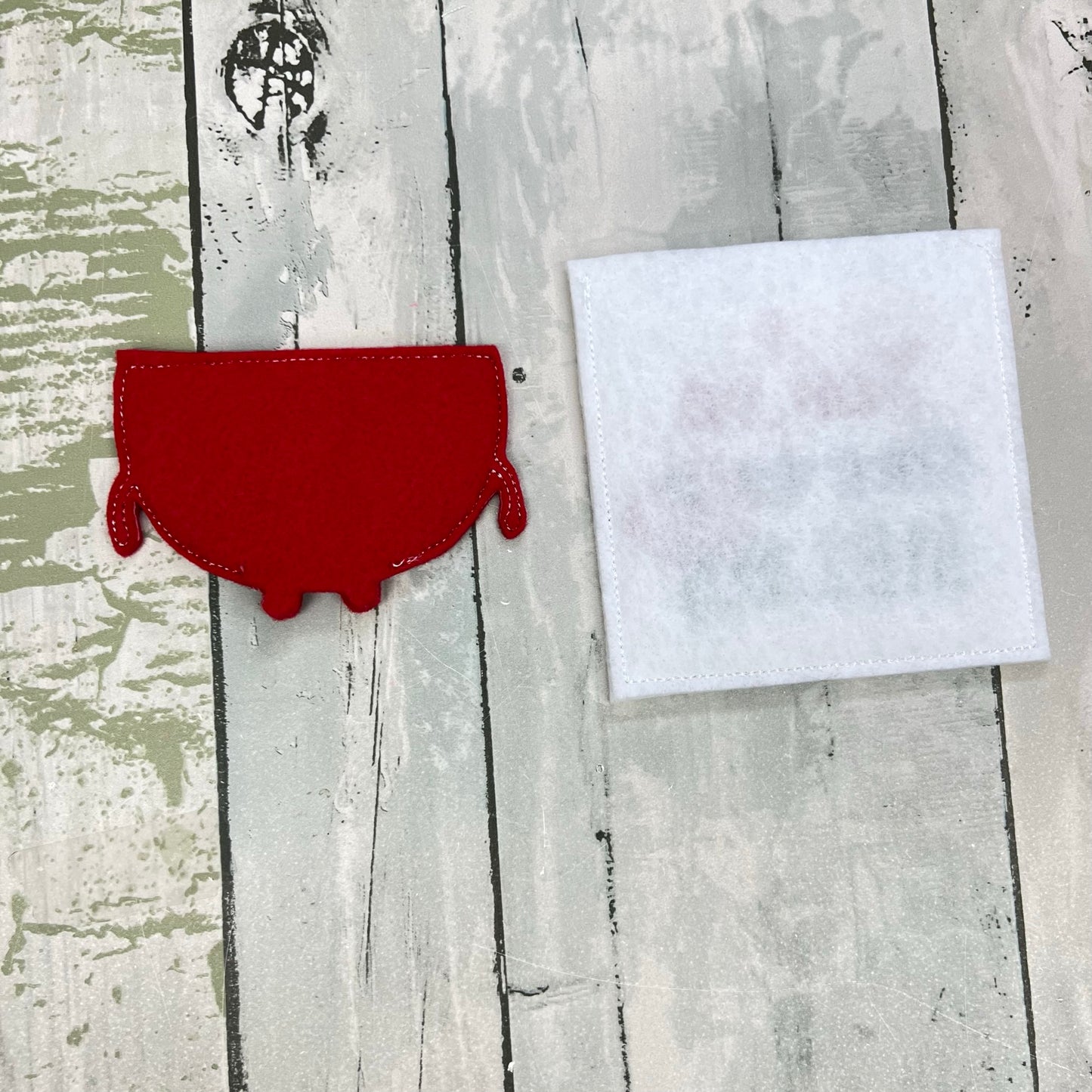 Watermelon Felt Finger Puppet with Pouch