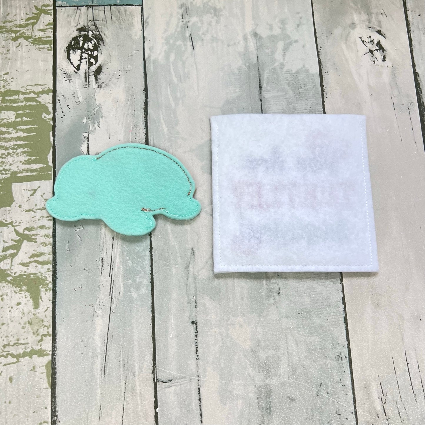 Turtle Felt Finger Puppet with Pouch