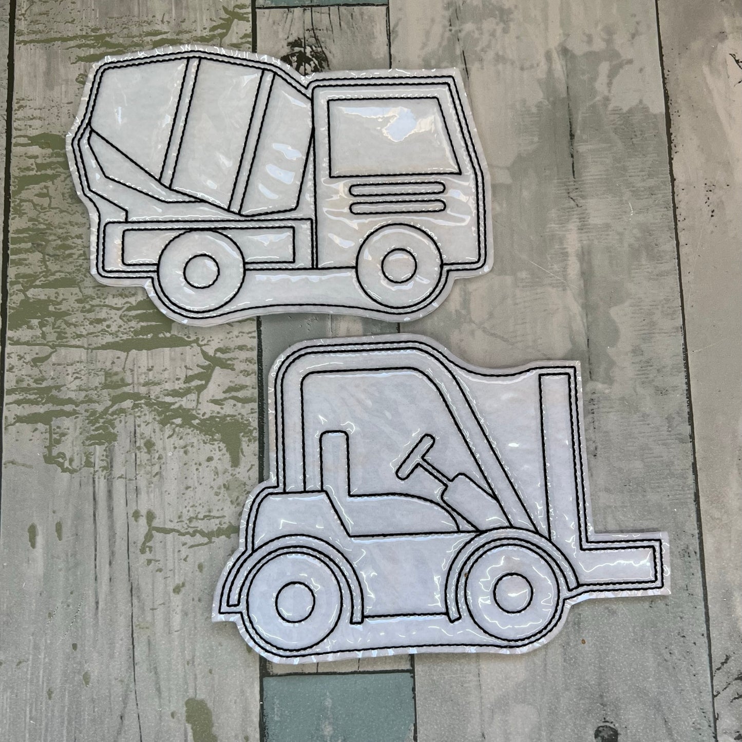 Construction Vehicles Colouring Dolls
