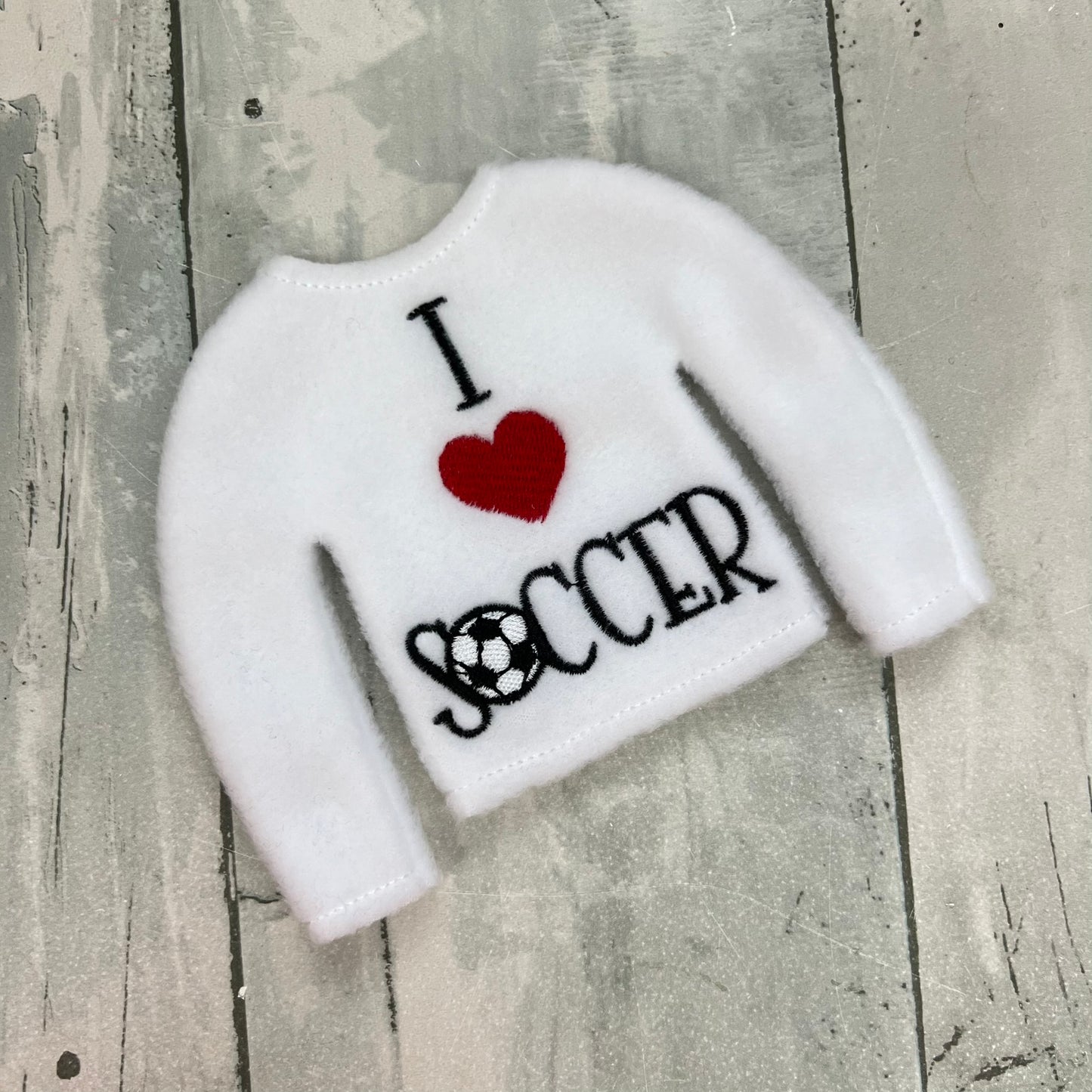 I Heart Soccer Elf Sweater