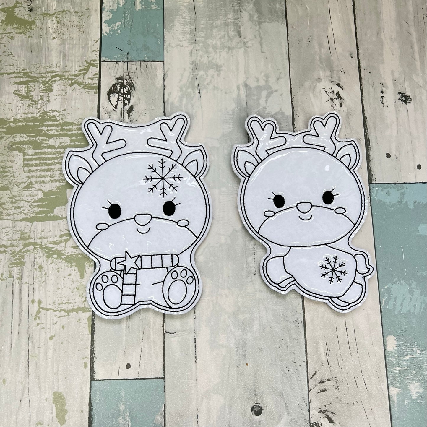 Reindeer Set 2 Colouring Dolls