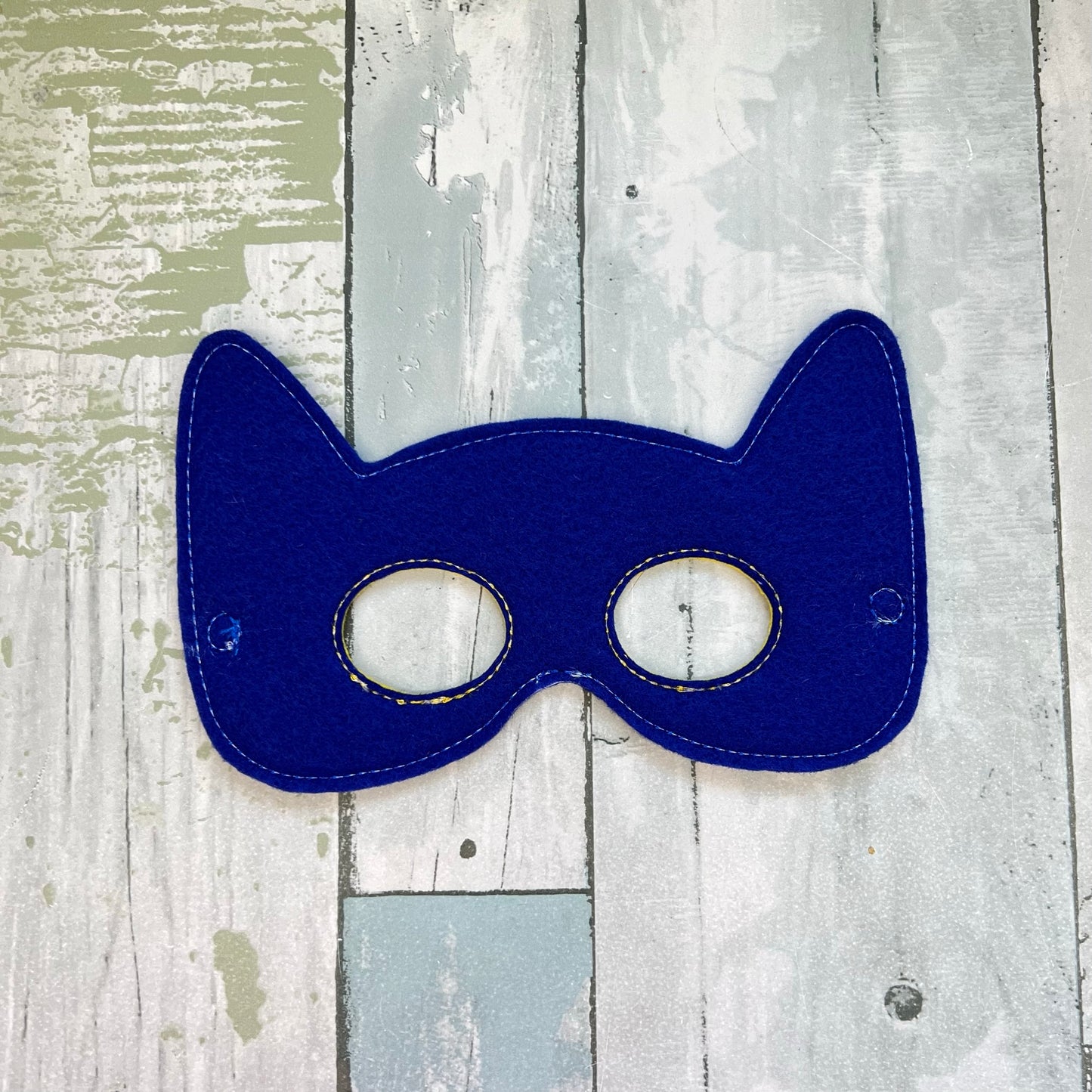 Cool Blue Feline Felt Play Mask