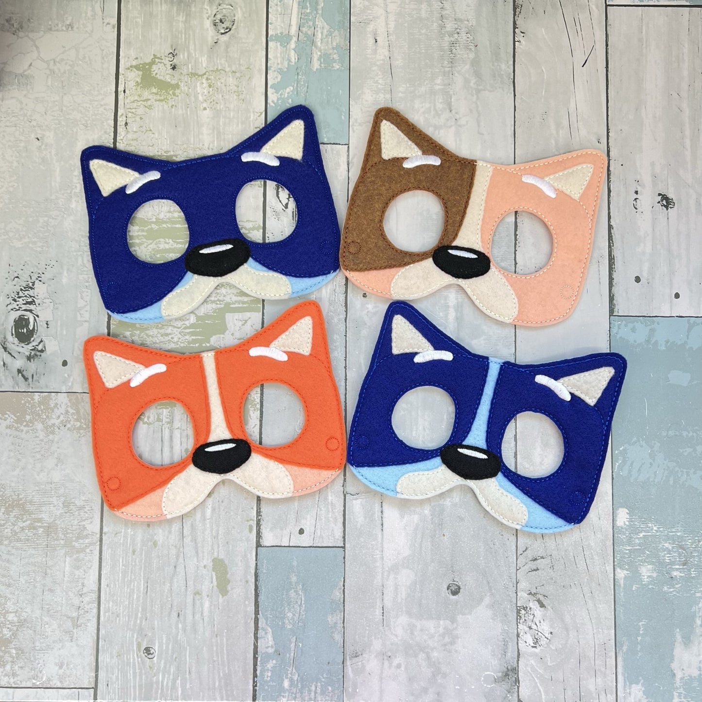 Sad Girl & Family Felt Play Masks