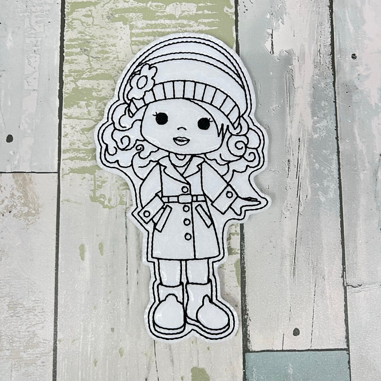 Raincoat Girls Colouring Dolls