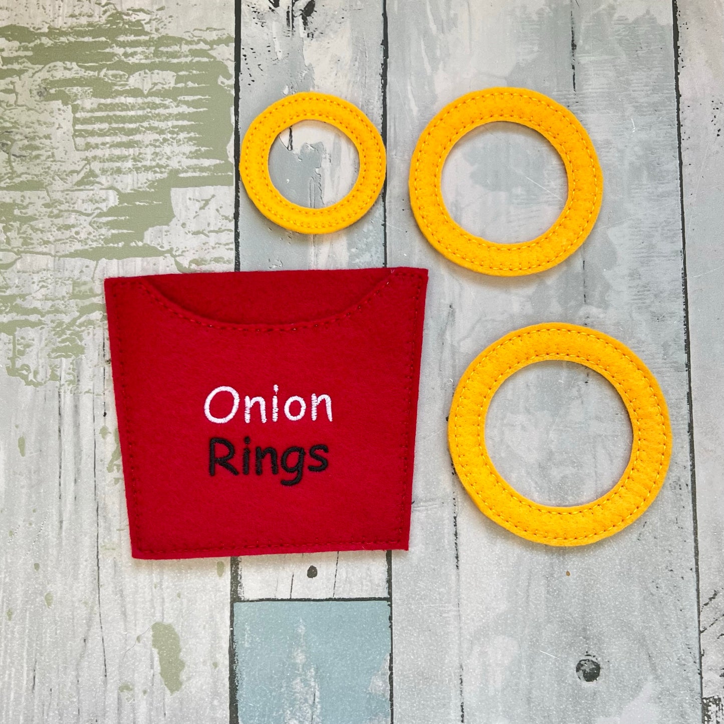 Onion Rings Felt Play Food