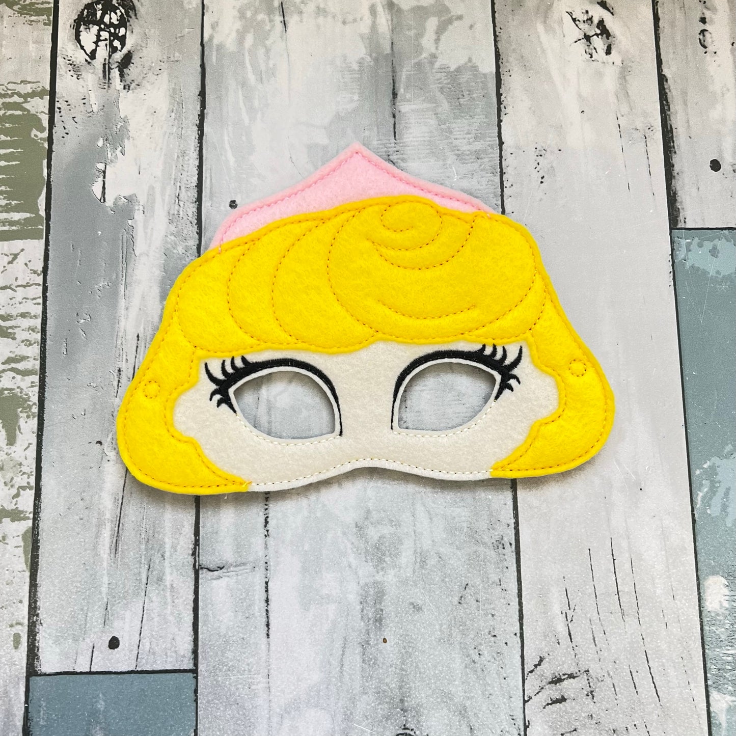 Pink Princess Felt Play Mask