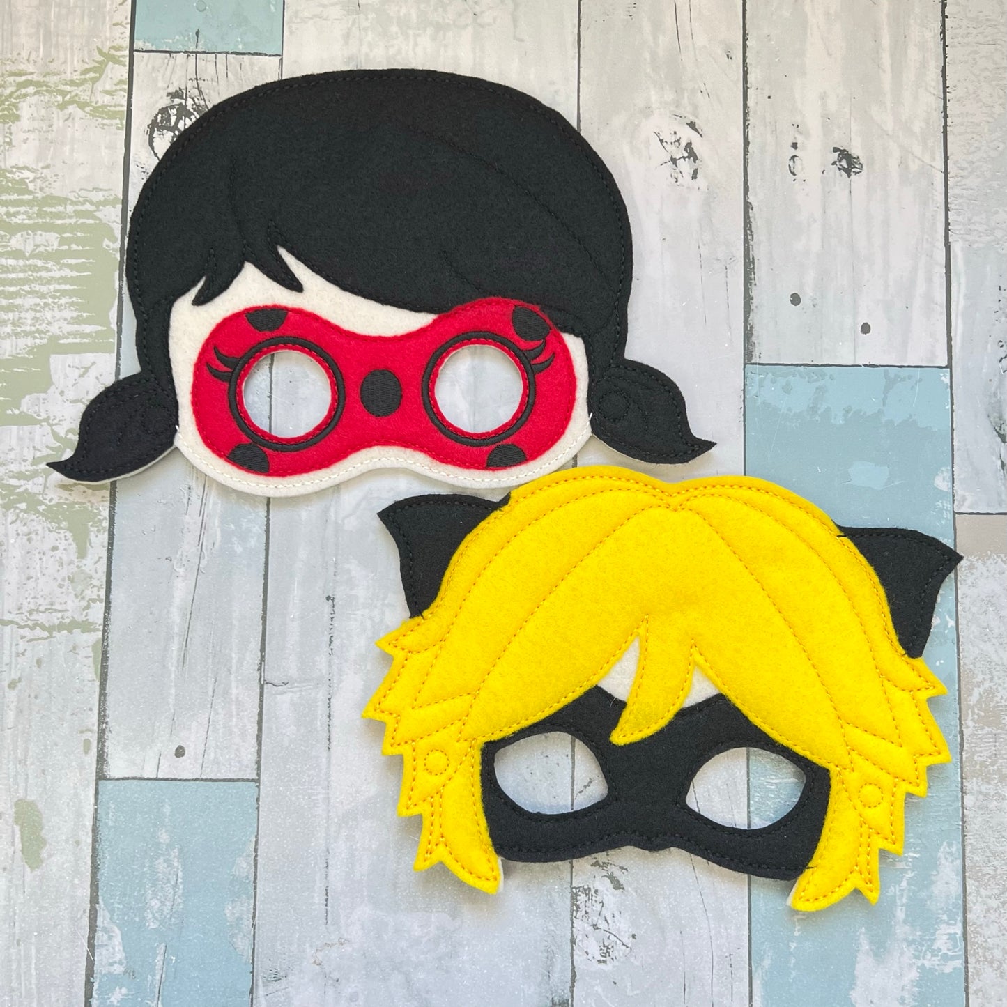 Ladybug & Cat Felt Play Mask