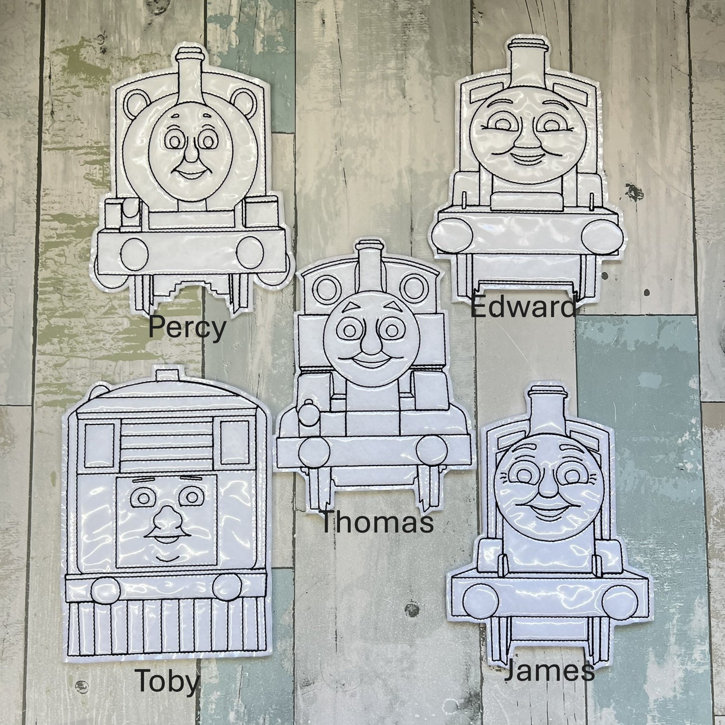 Rides on Tracks & Friends Colouring Dolls