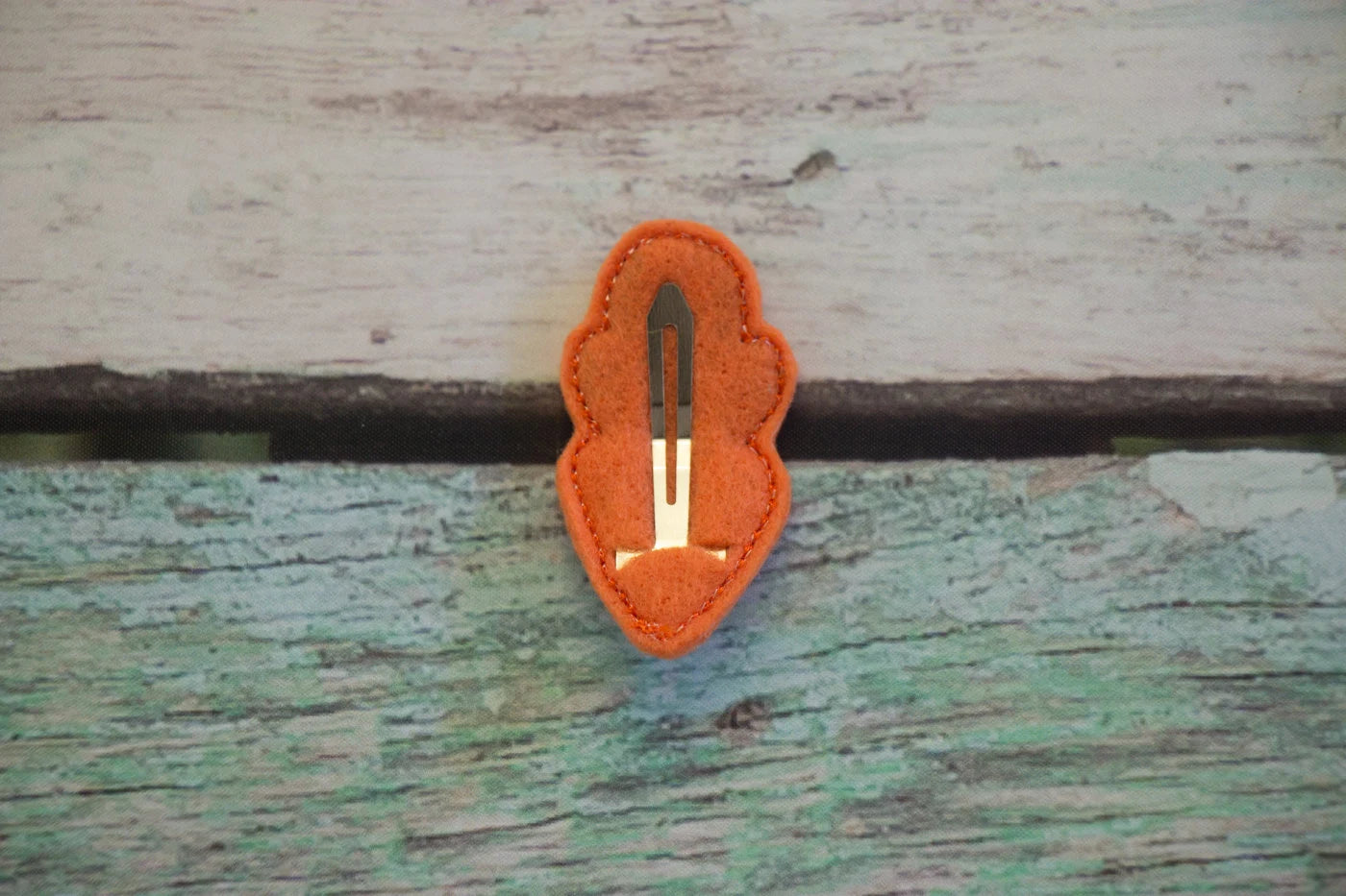 Carrot Felt Snap Hair Clip