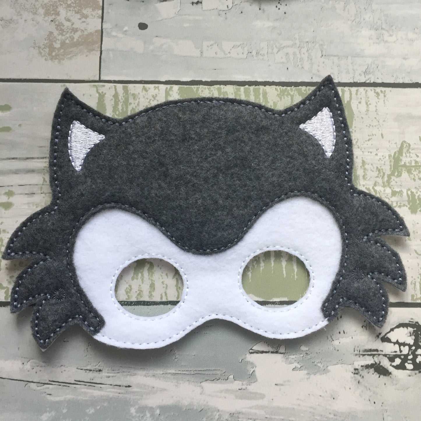 Hooded Girl & Wolf Felt Play Mask