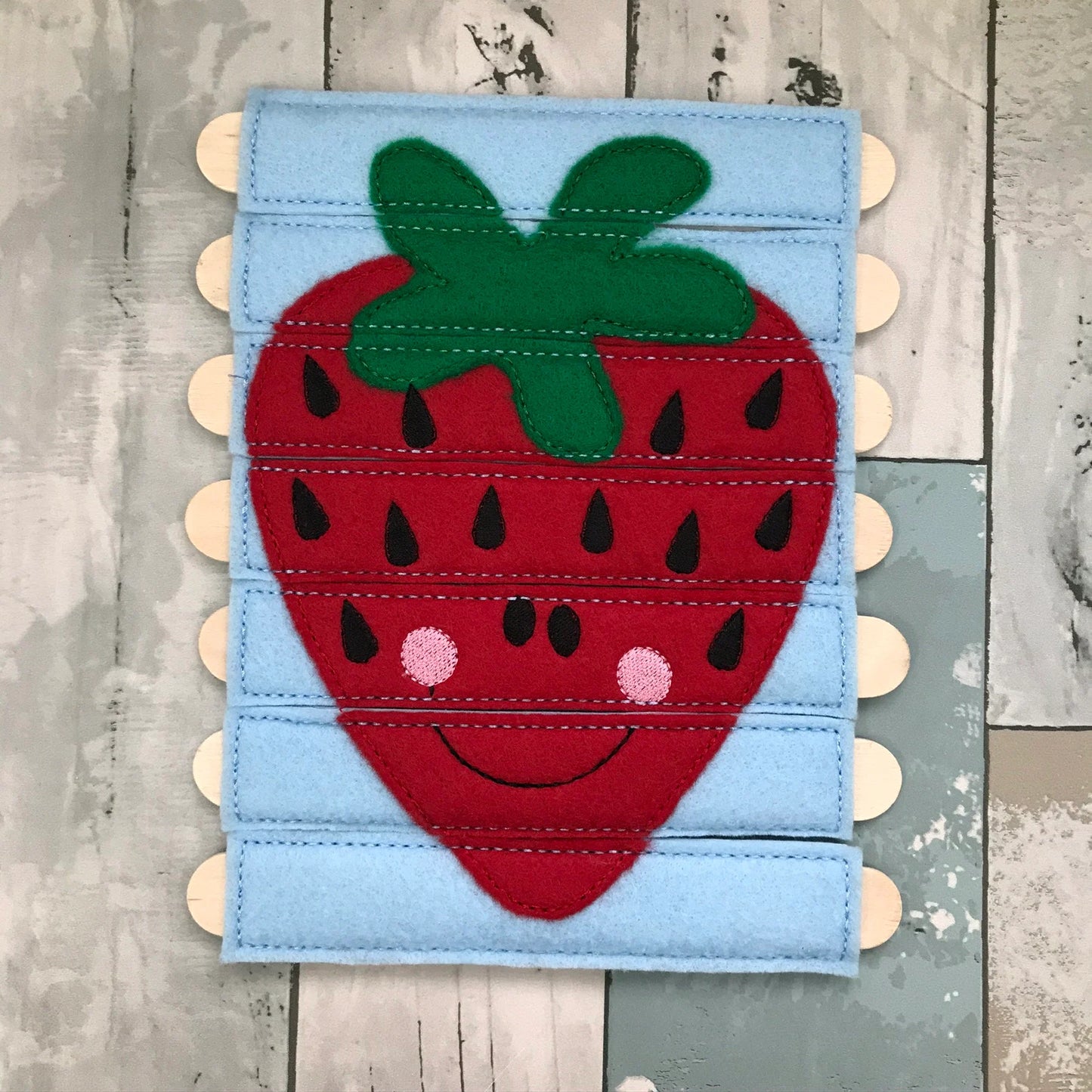 Strawberry Felt Stick Puzzle