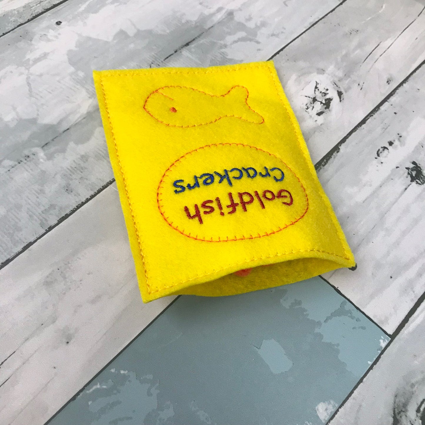 Orange Fish Crackers Felt Play Food