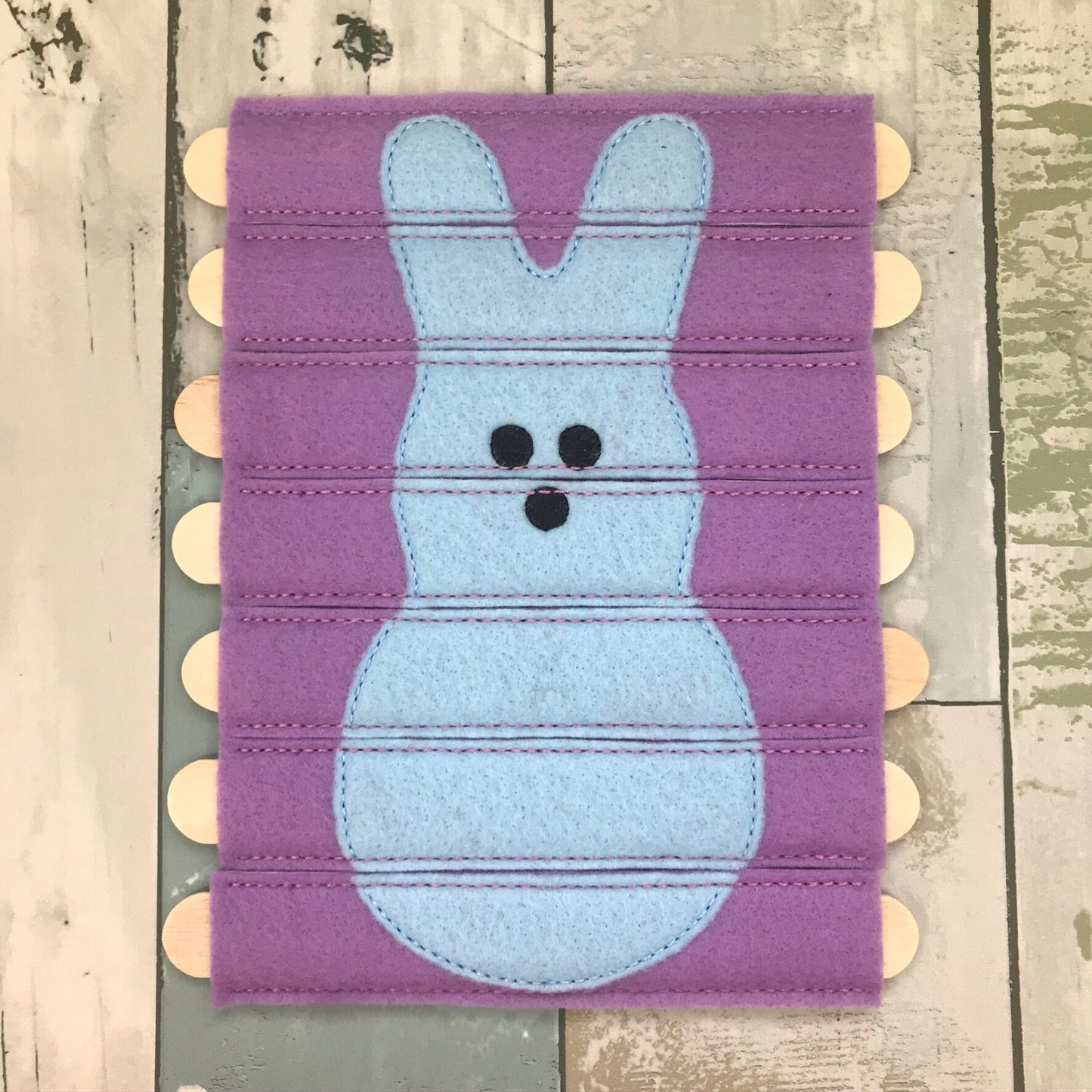 Marshmallow Bunny Felt Stick Puzzle