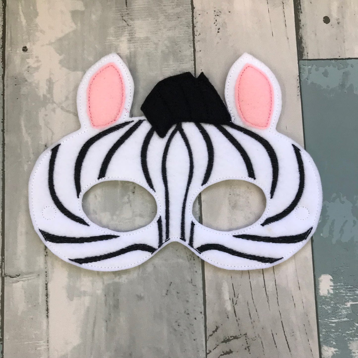 Zebra Felt Play Mask