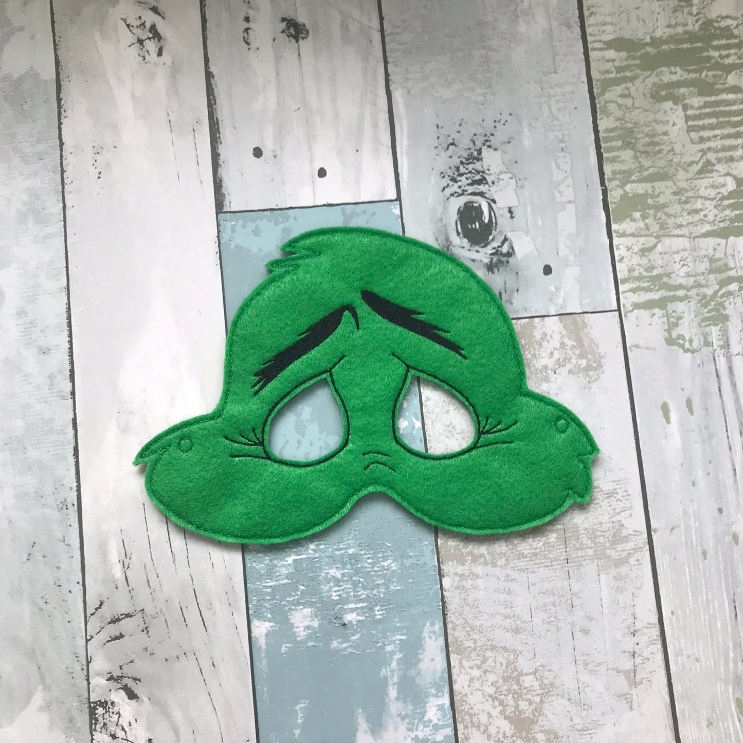 Mean Green Guy Felt Play Mask