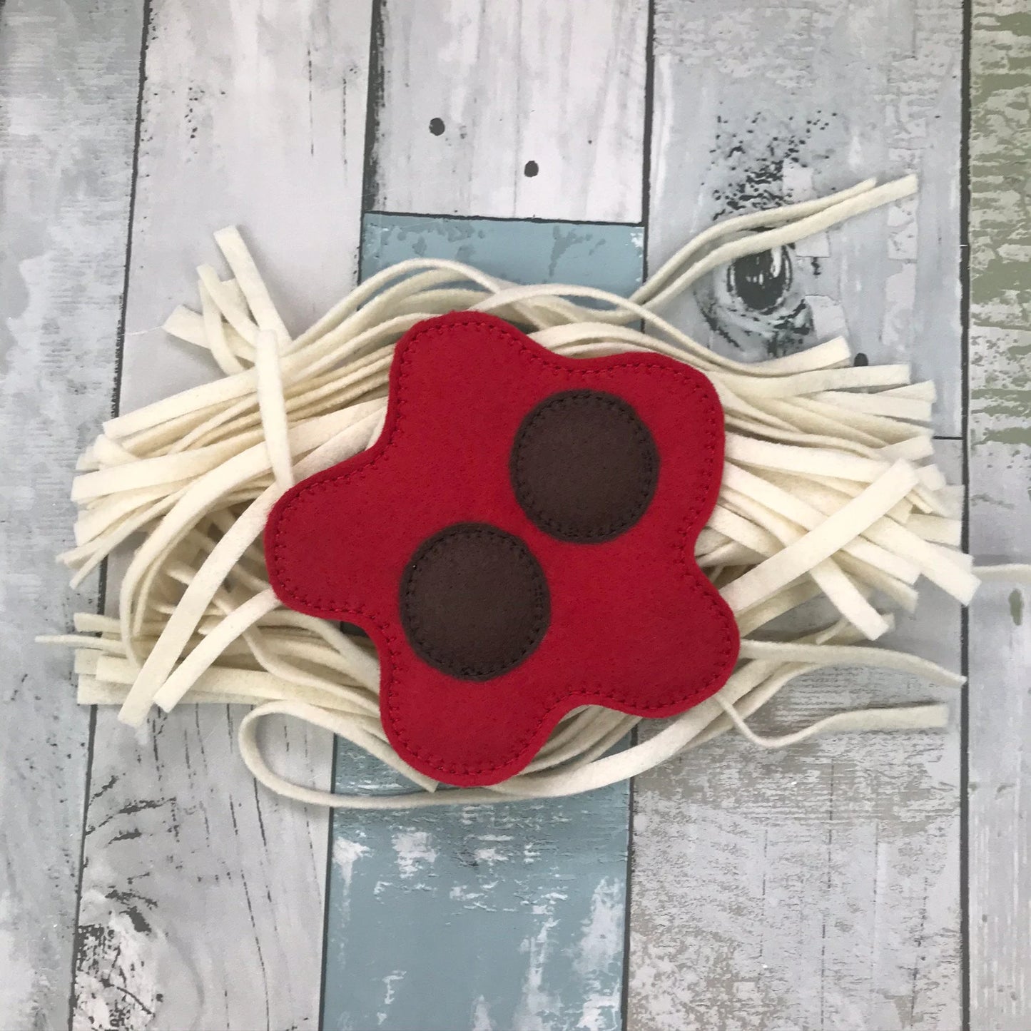 Spaghetti with Sauce Felt Play Food