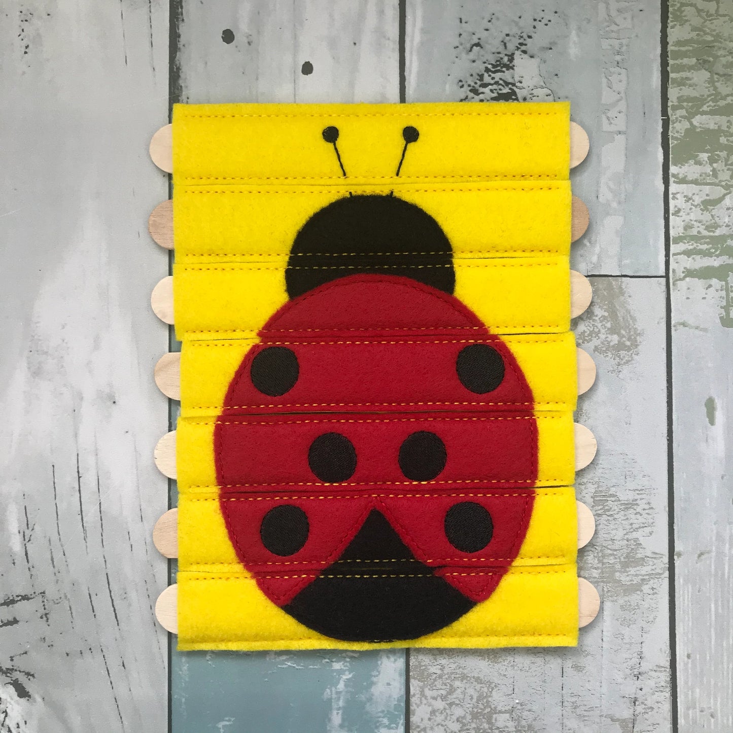 Ladybug Stick Felt Puzzle