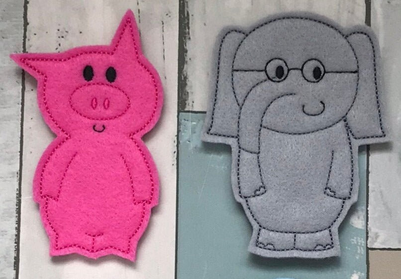 Elephant & Friends Felt Finger Puppets