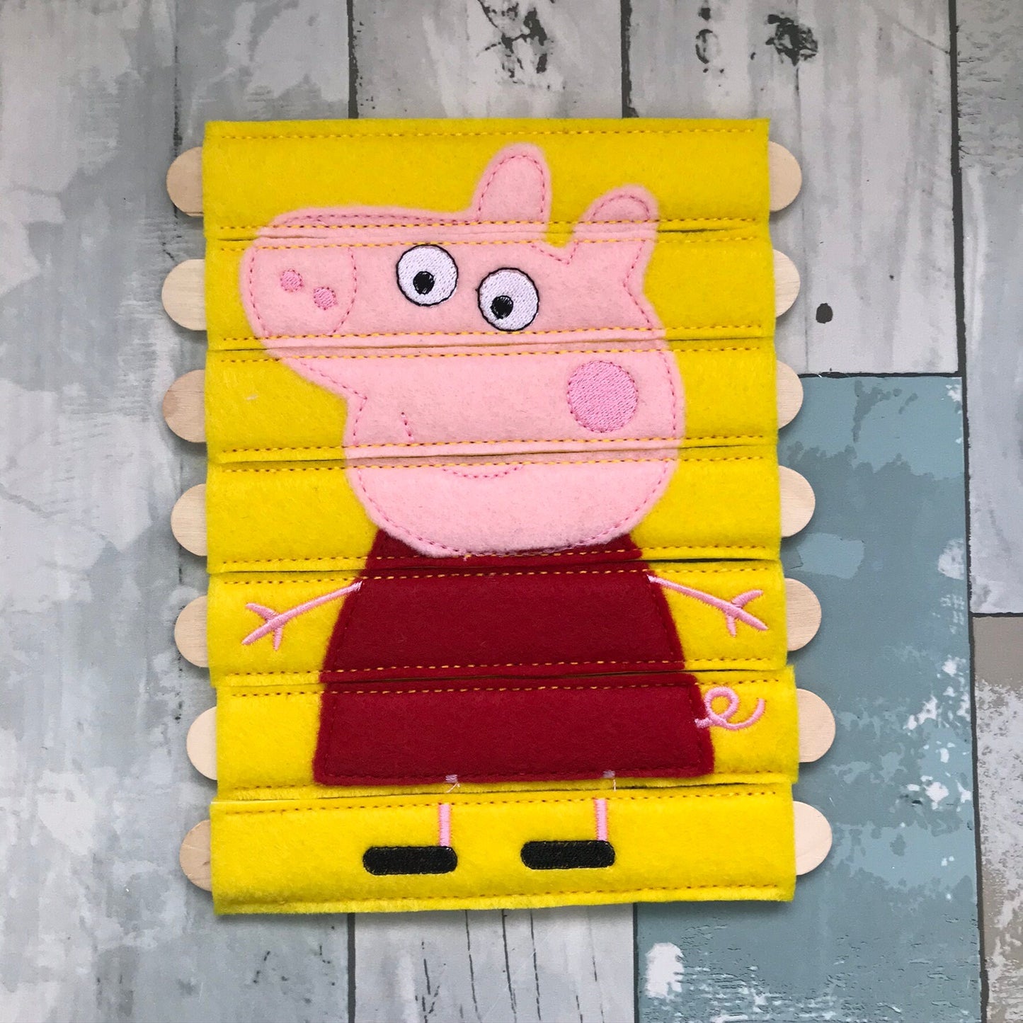 British Swine Stick Felt Puzzle