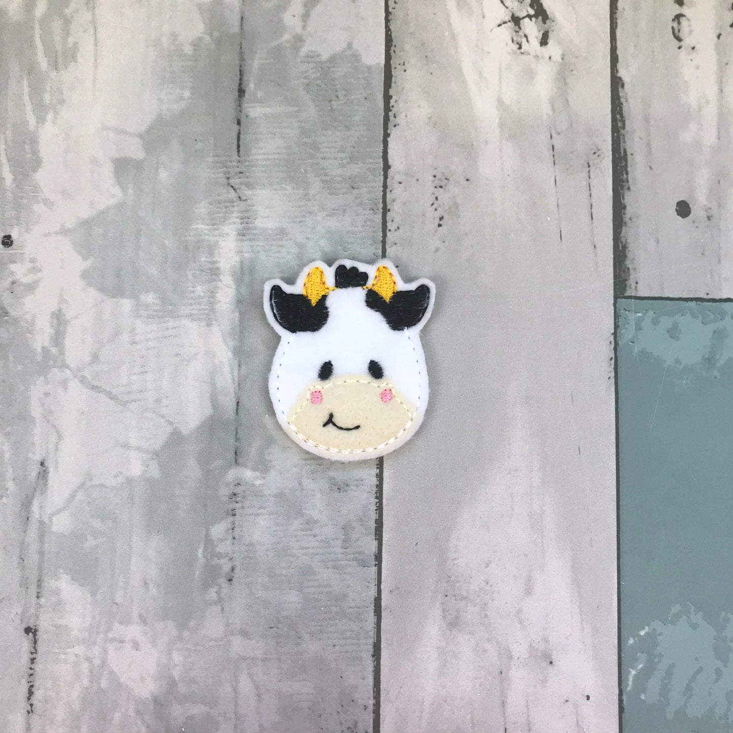 Cow Felt Snap Hair Clip
