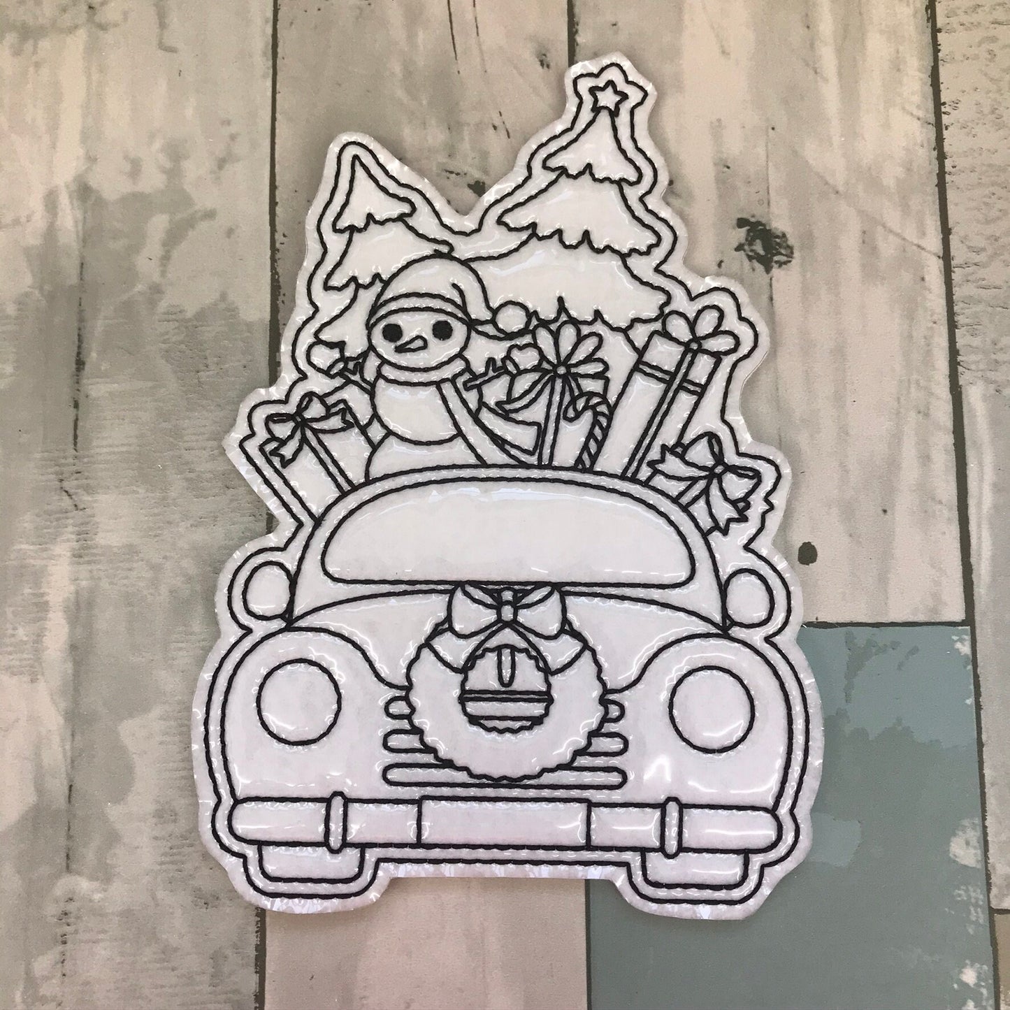 Christmas Truck Colouring Dolls