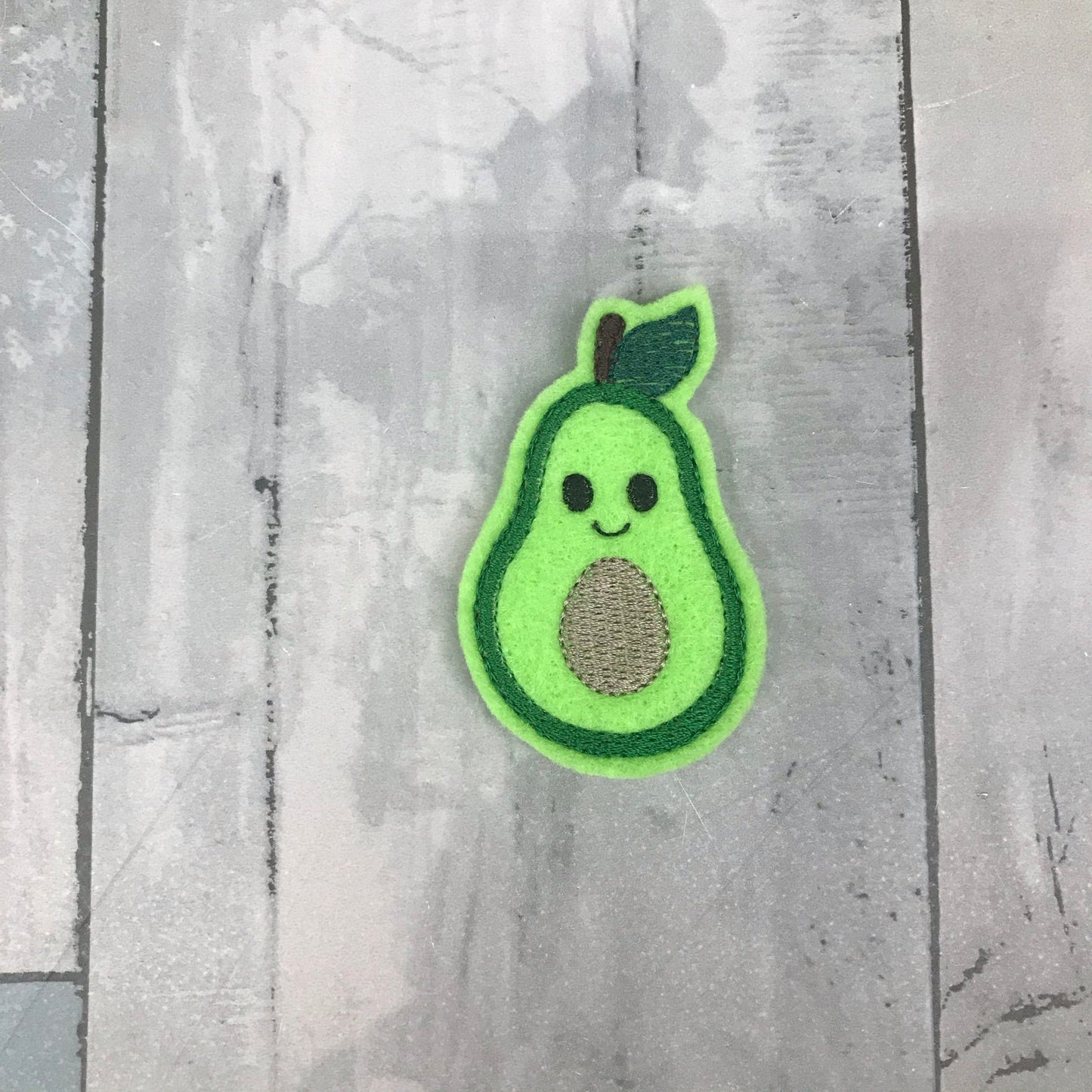 Avocado Felt Snap Hair Clip