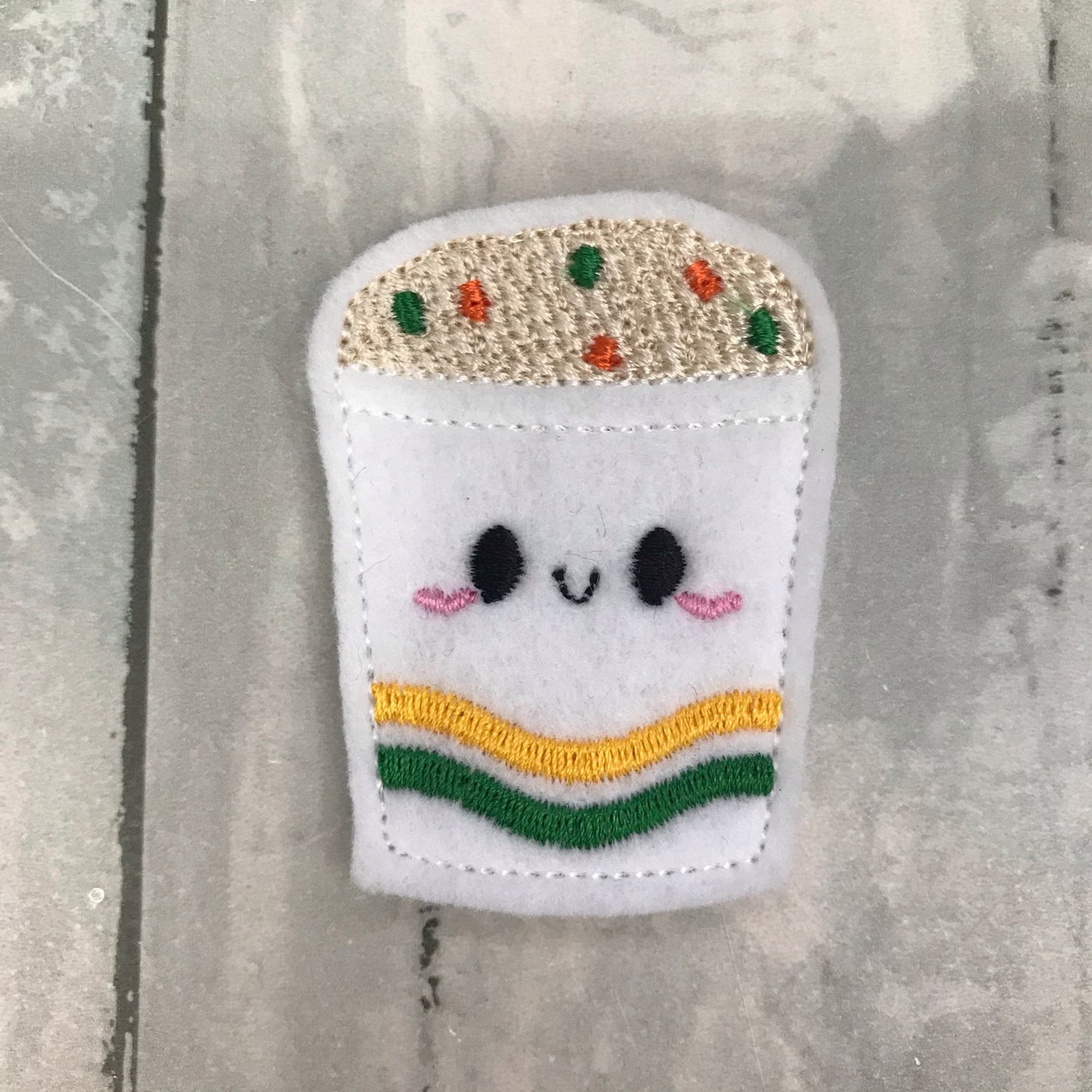 Instant Noodles Felt Snap Hair Clip