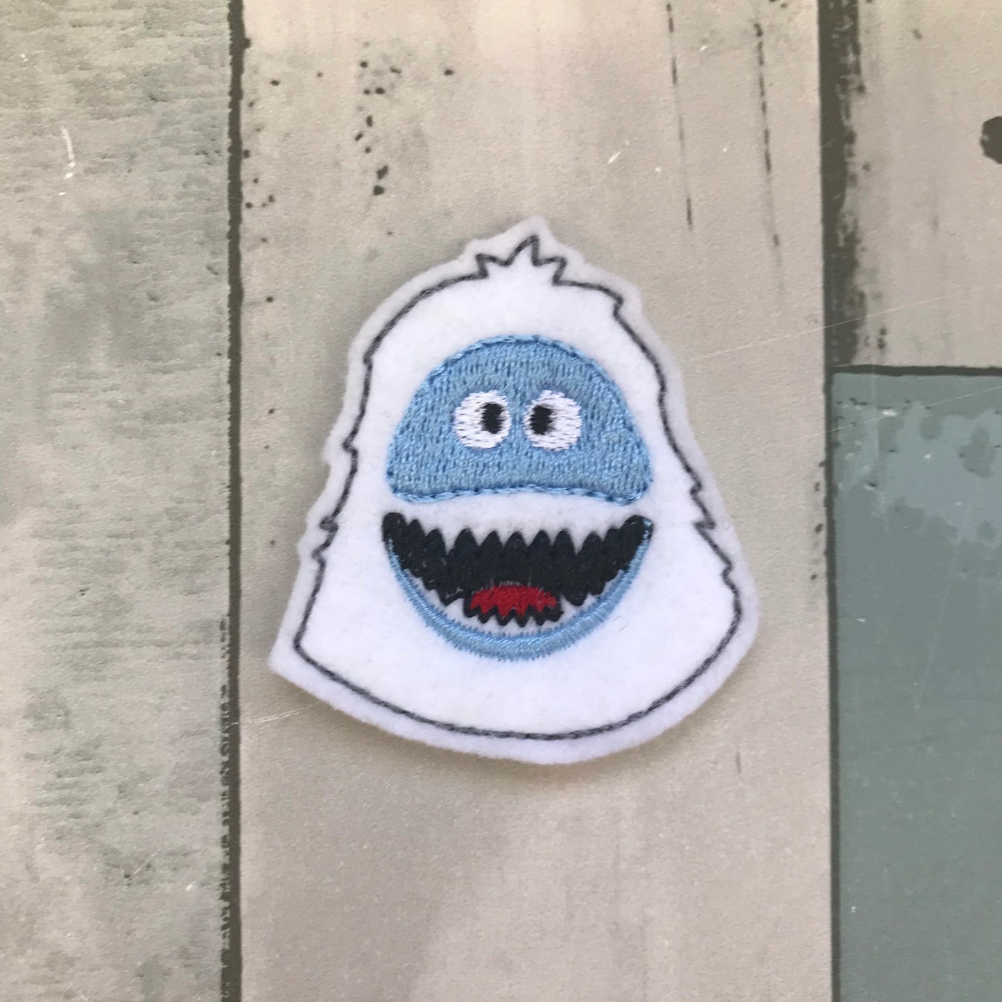 Abominable Snowman Felt Snap Hair Clip