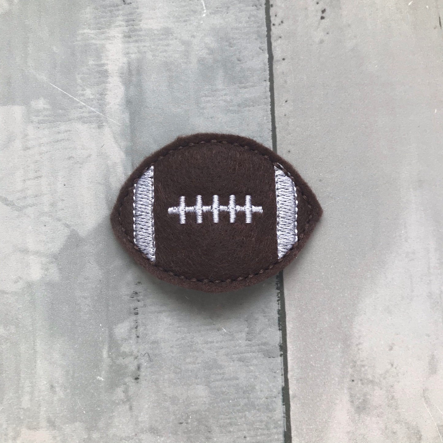 Football Felt Snap Hair Clip