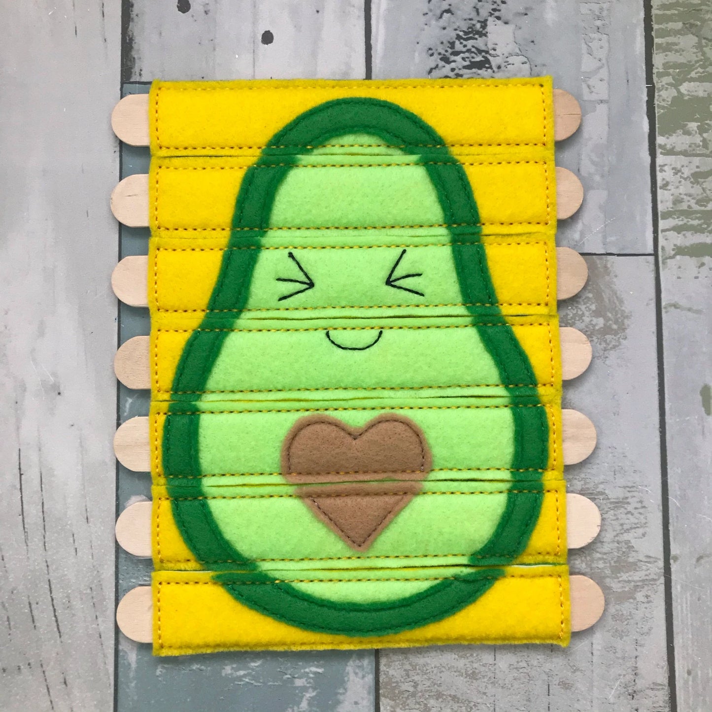 Avocado Stick Felt Puzzle