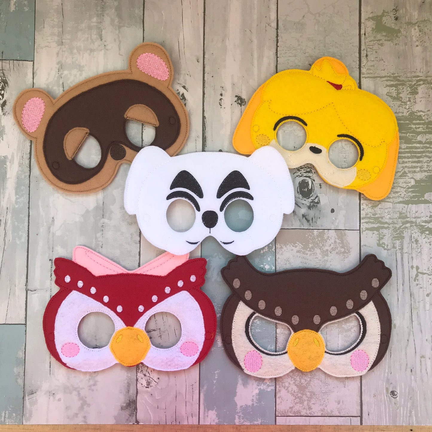 Island Animals Felt Play Masks