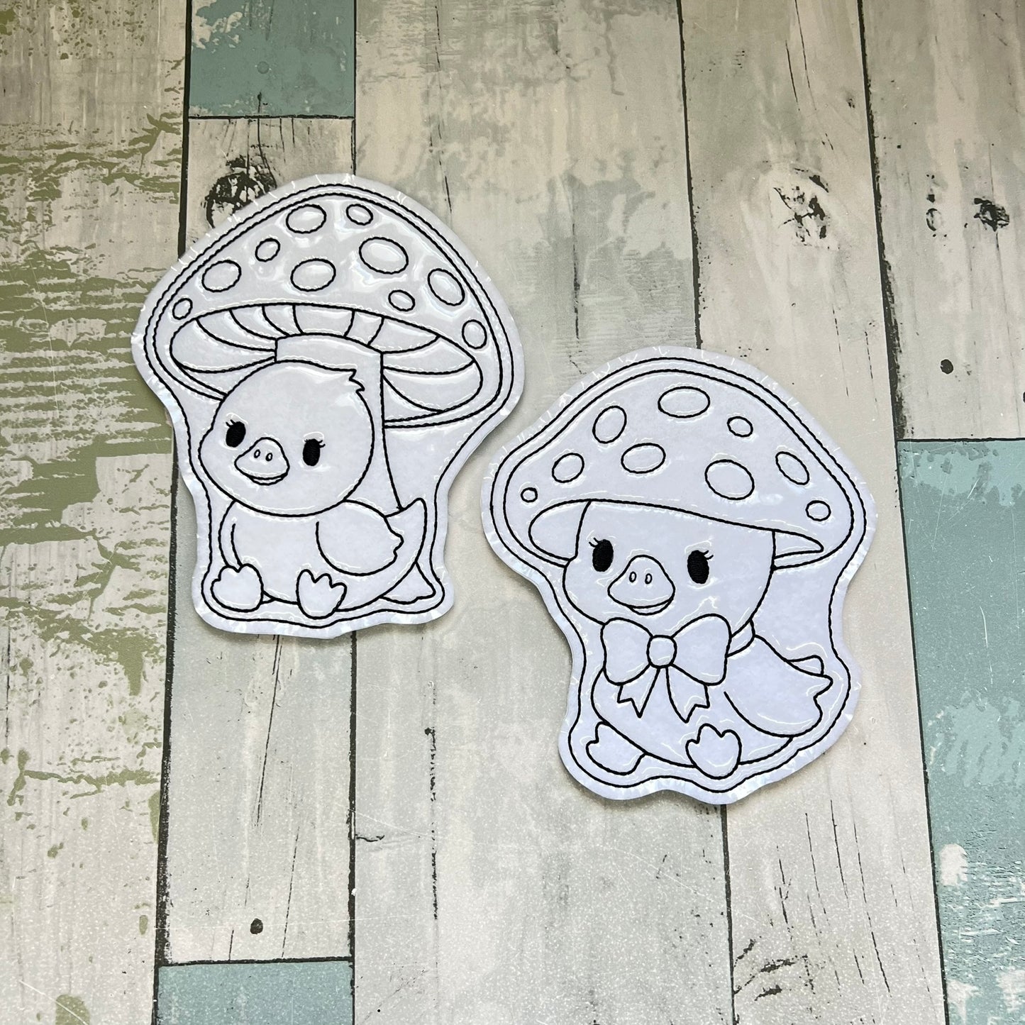Duck Mushroom Colouring Dolls