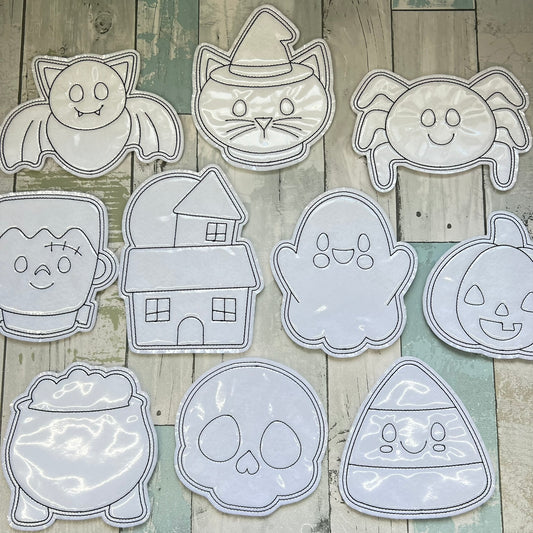 Halloween Set 5 Colouring Dolls
