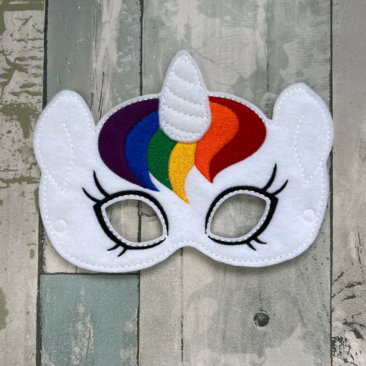 Rainbow Unicorn Felt Play Mask
