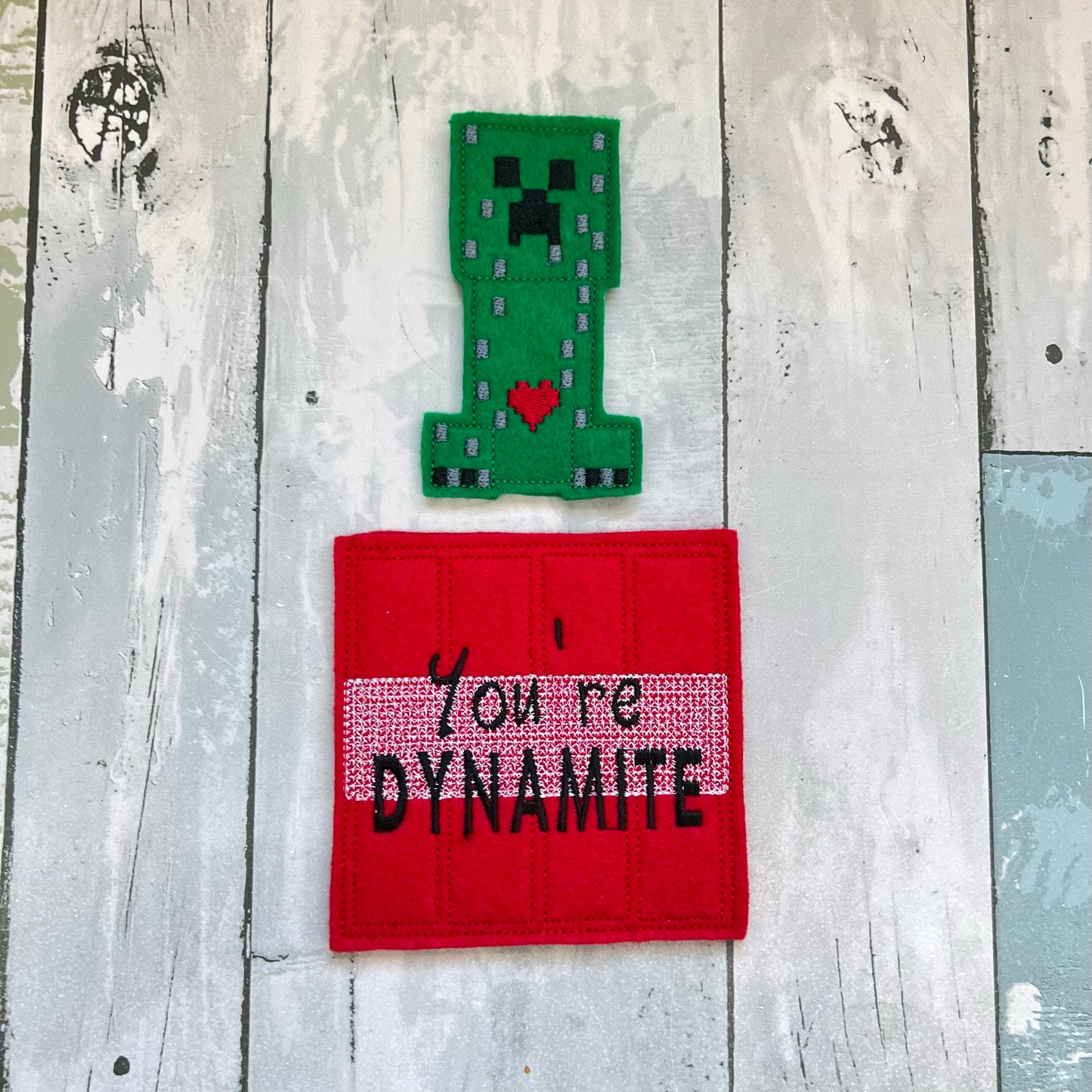 Dynamite Felt Finger Puppet with Pouch