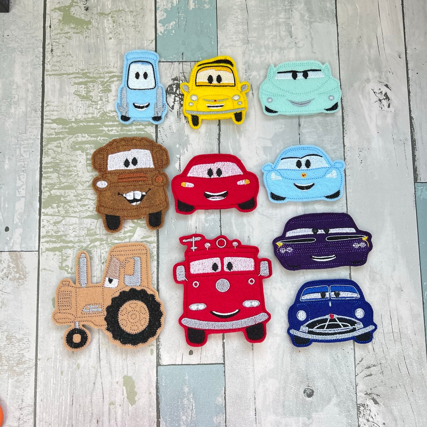 Vehicles Felt Finger Puppets