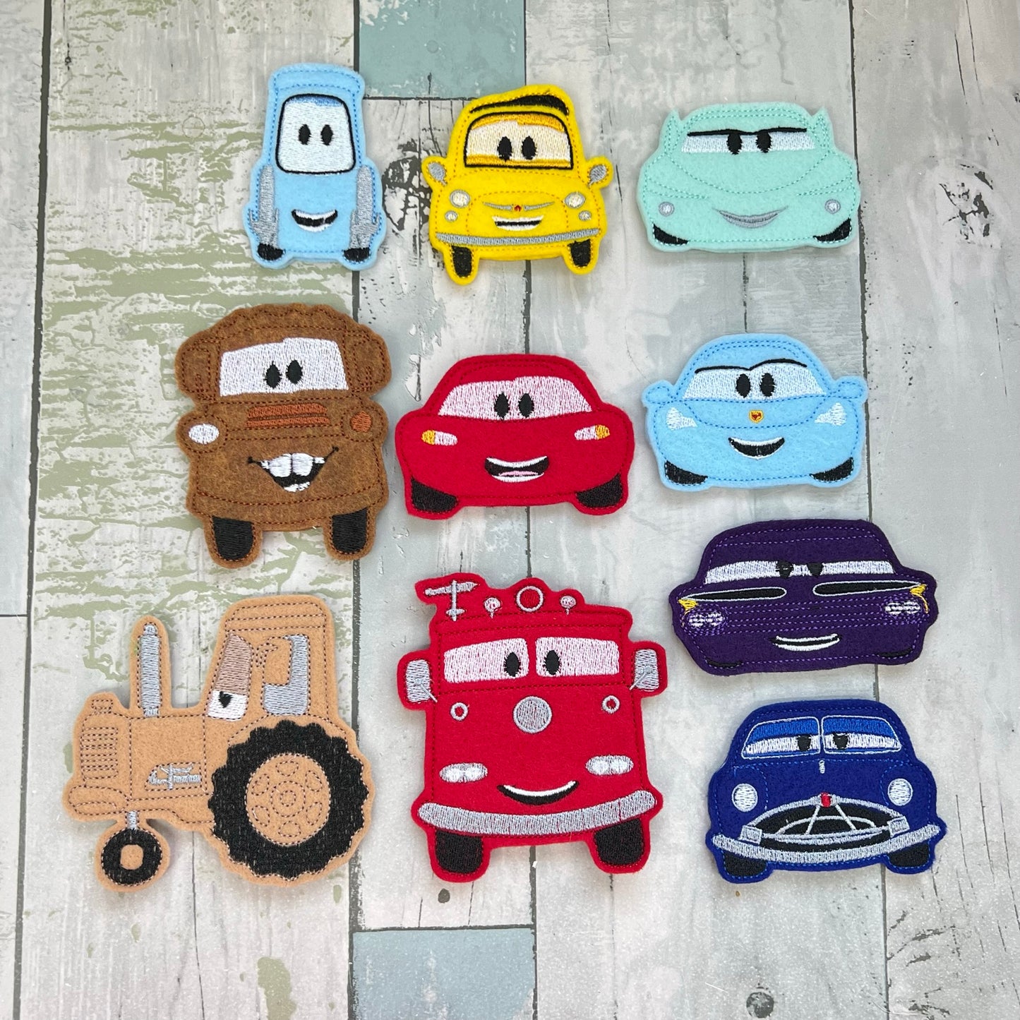 Vehicles Felt Finger Puppets