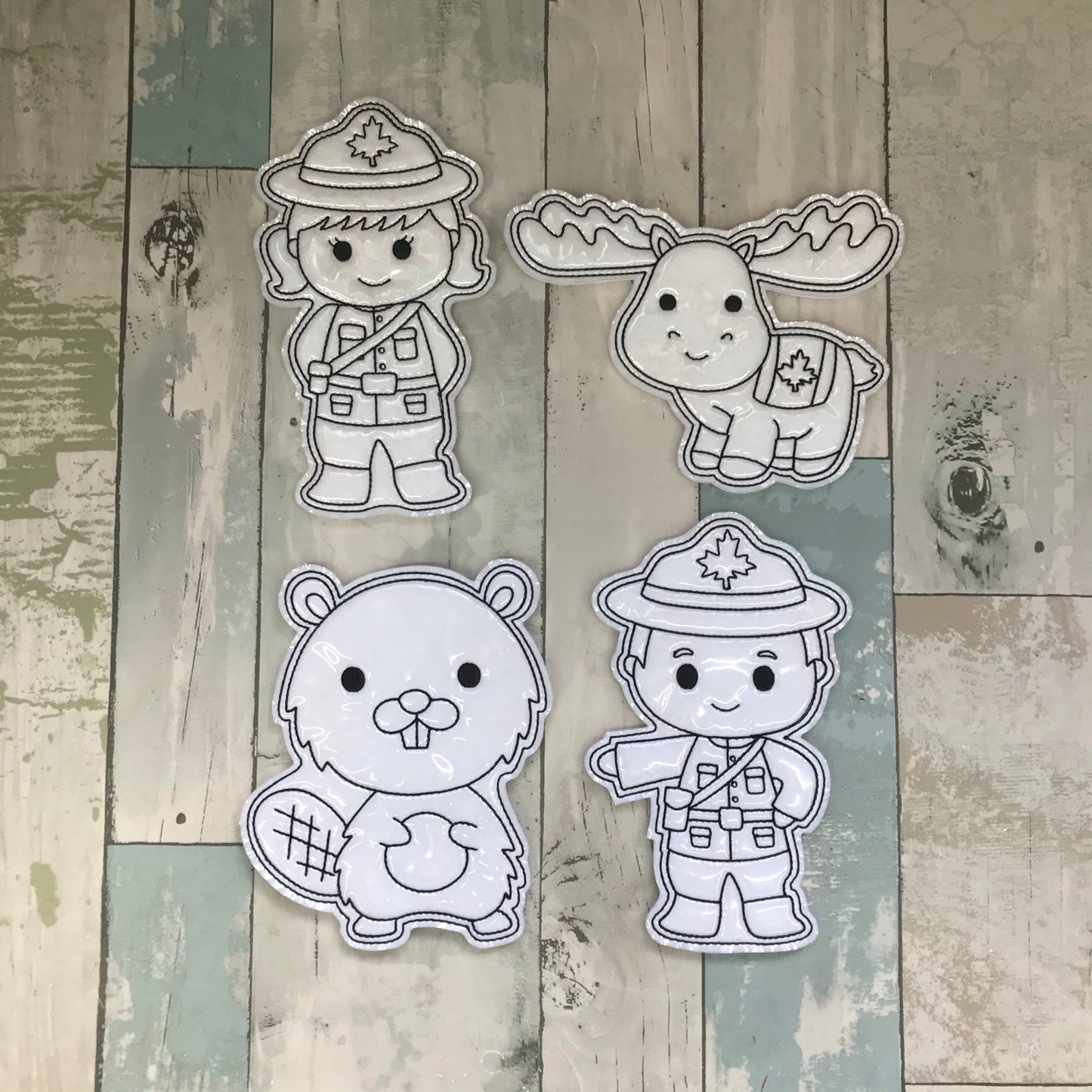 Canada Mounties Colouring Dolls