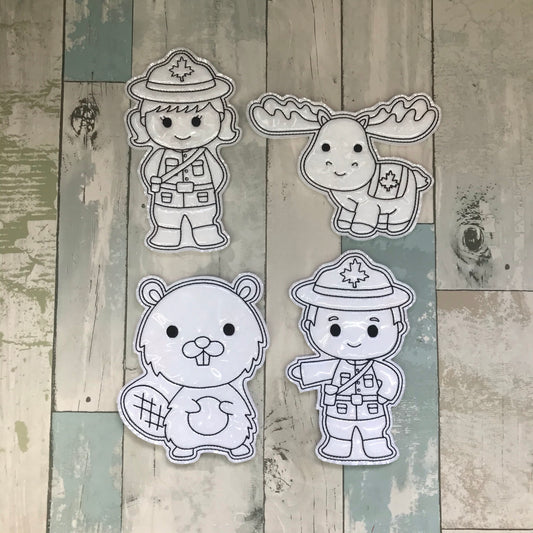 Canada Mounties Colouring Dolls