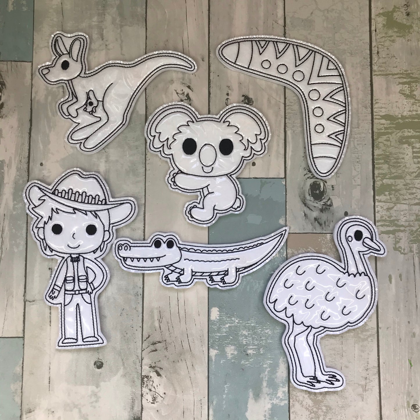 Aussie Animals Set 2 Colouring Dolls