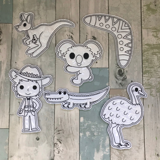 Aussie Animals Set 2 Colouring Dolls