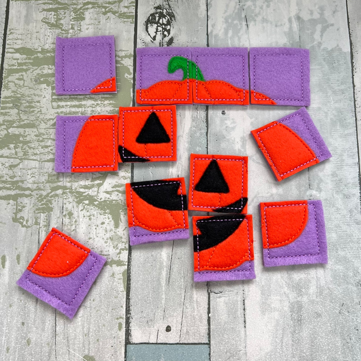 Pumpkin Square Pieces Puzzle