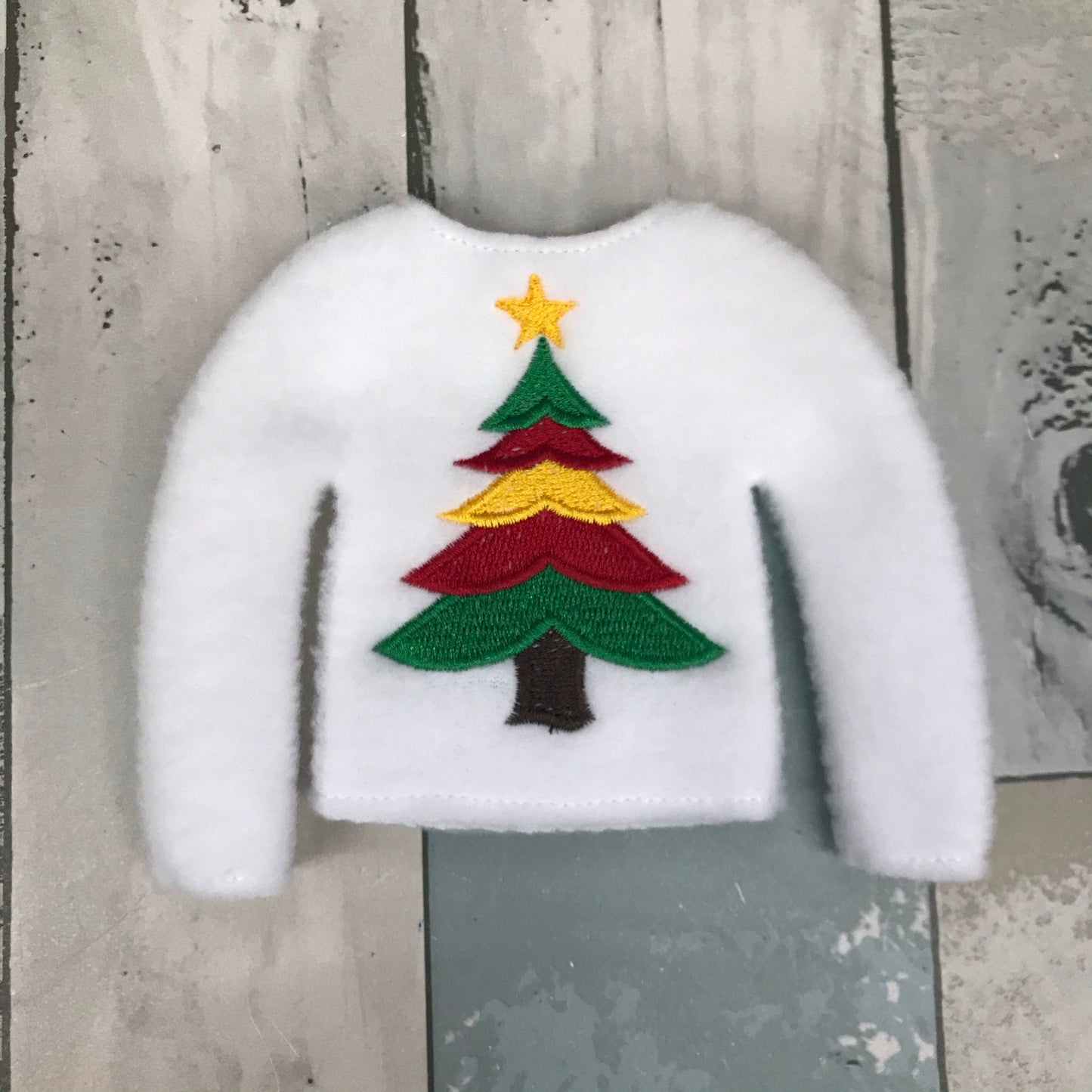 Christmas Tree With Colourful Layers Elf Sweater