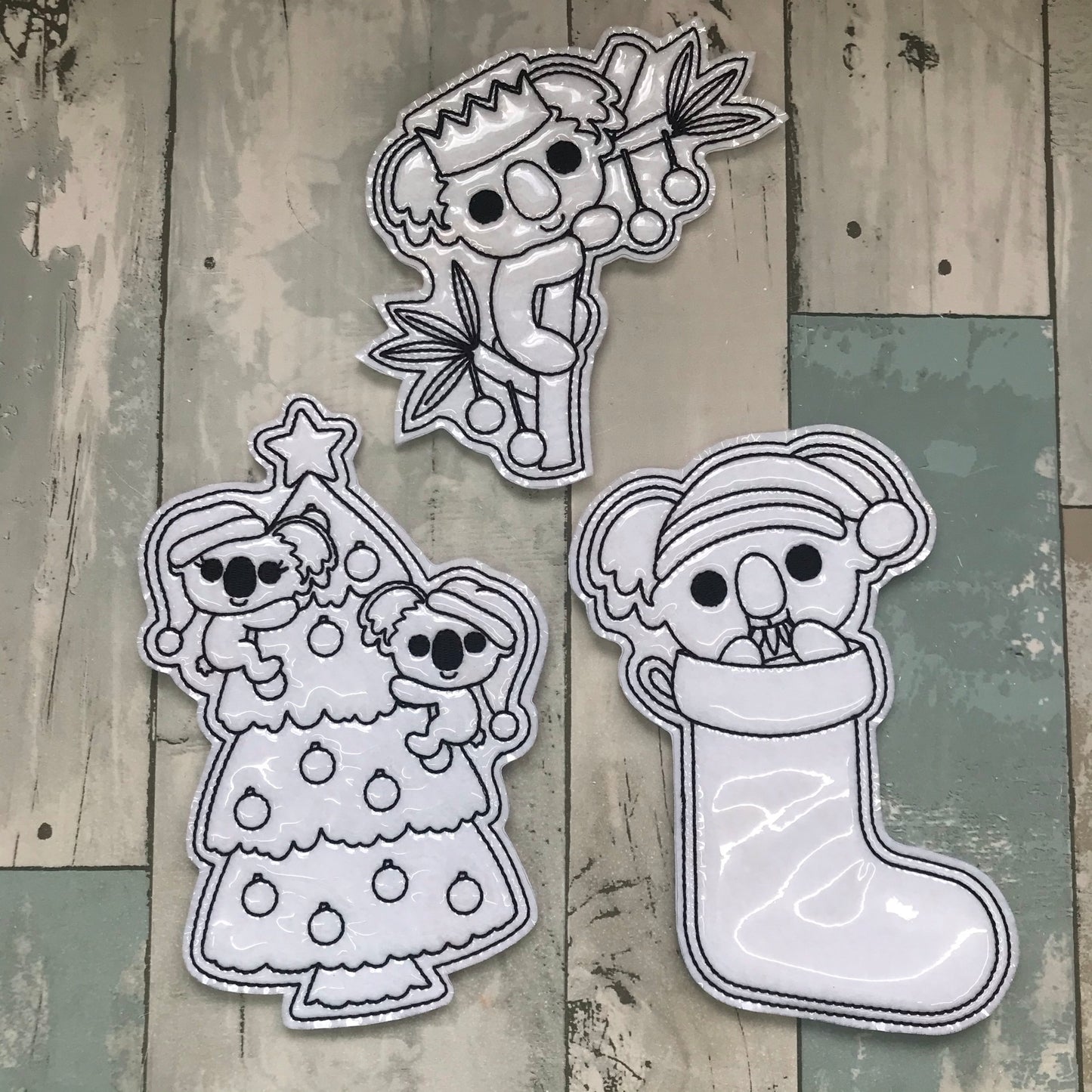 Christmas Koalas Colouring Dolls